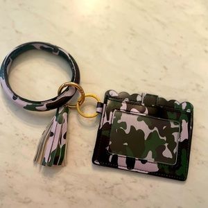 Camo Print Wristlet Wallet